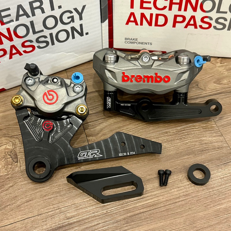 Y15 Y16 LC135 ORIGINAL BREMBO M3 4POT CALIPER FRONT REAR P34 RED LOGO