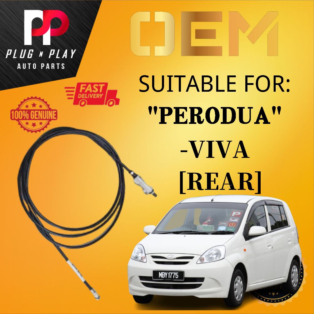 PERODUA VIVA REAR OEM FUEL LID & BONNET CABLE QUALITY PRODUCT READY ...