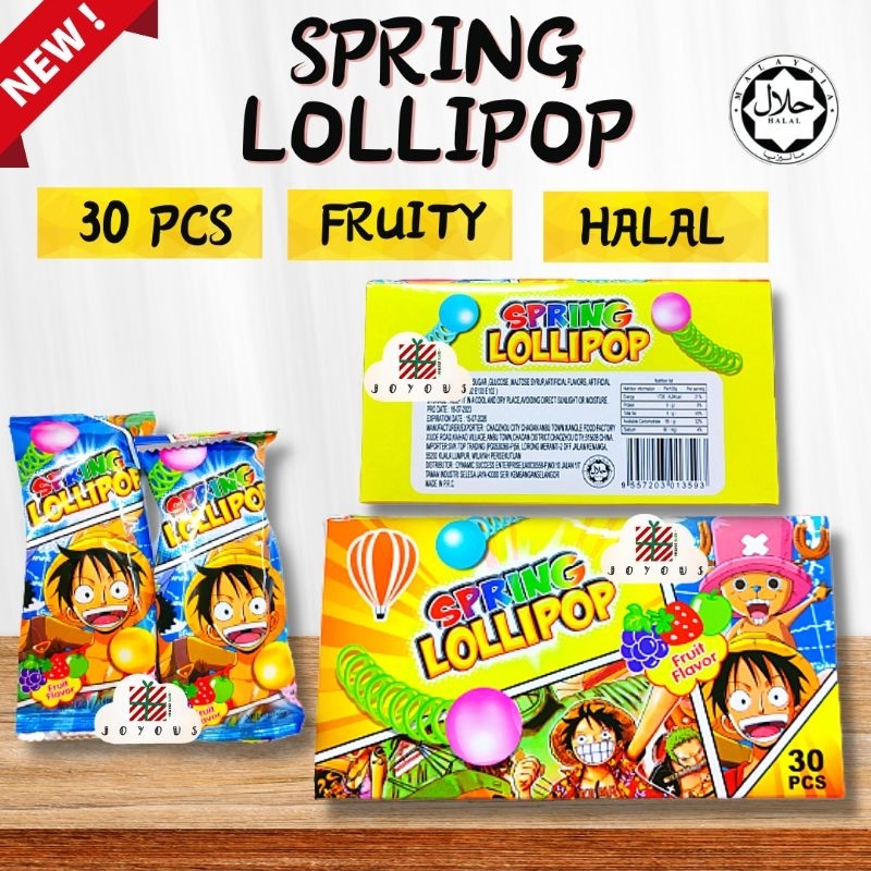 30pcs Spring Lollipop Fruits Flavour Candy | Shopee Malaysia