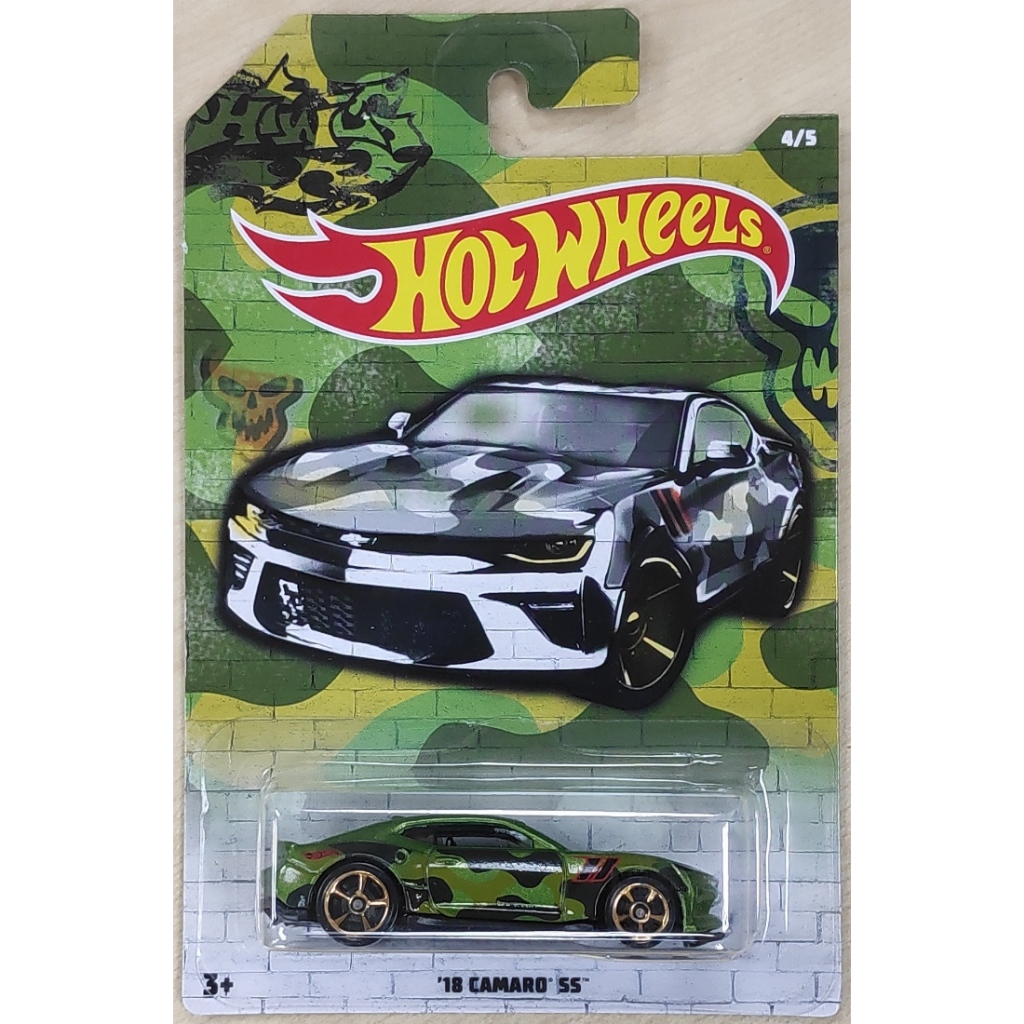 Hot Wheels 18 Camaro Ss [2018 Chevrolet Chevy Then And Now Speed Graphics Urban Camouflage Red