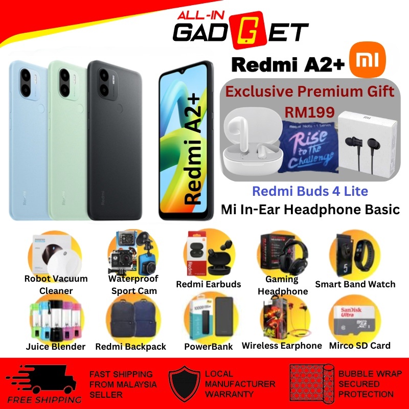 Redmi A2+ Redmi A2 Plus (3GB+64GB) Warranty By Xiaomi Malaysia