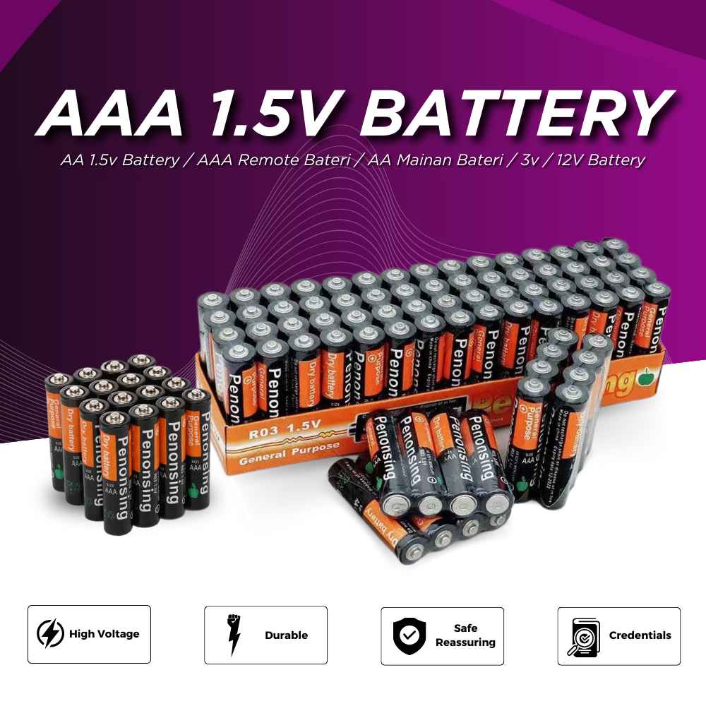 Ready Stock 60pcs AA Dry Battery 1.5v - Remote Control Battery / Bateri ...