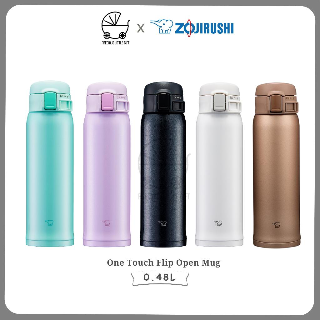 ZOJIRUSHI 0.48L S/S ONE TOUCH FLIP-OPEN MUG - SM-SR-48E