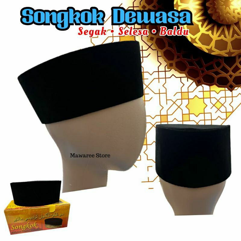 Songkok Dewasa / Segak dan kemas material Baldu / Songkok Kahwin Raya ...