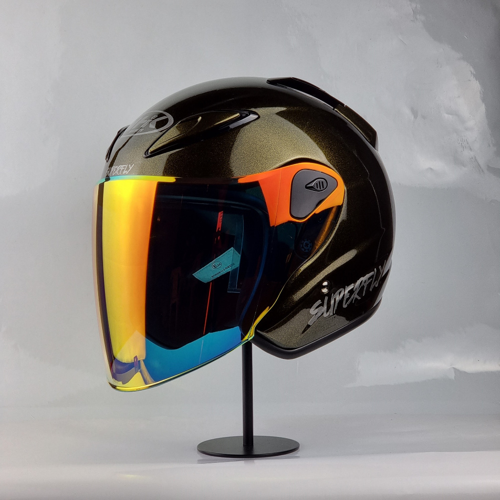 NHK X SUPERFLY R6 v2 Solid (Army Green Glossy) Helmet | Shopee Malaysia
