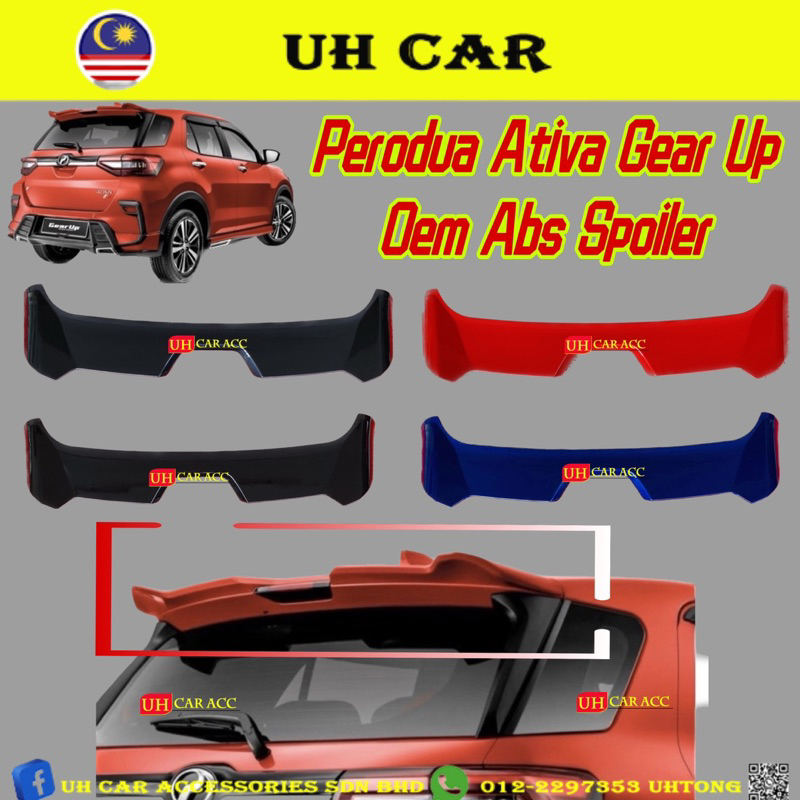 Perodua Ativa Gear Up Oem Abs Spoiler With Paint Bodykit Skirting ...