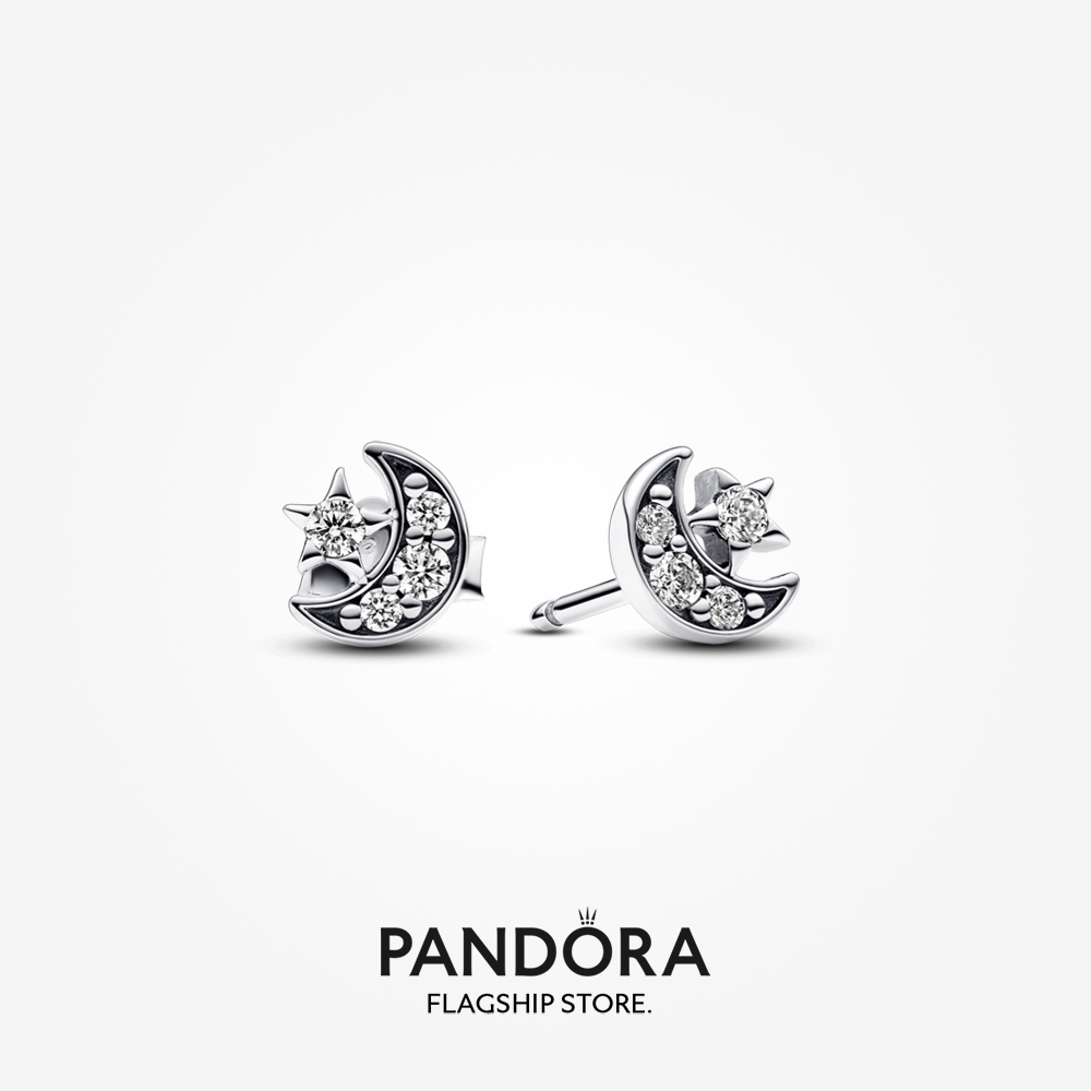 Pandora crescent moon and deals star earrings