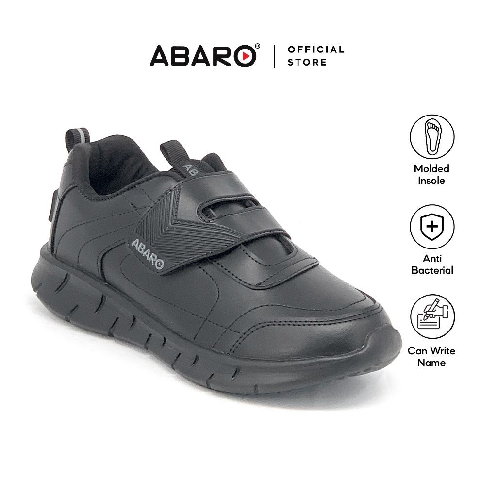 ABARO 2808N Ultra Light Sneaker/School Shoes Black/Name Your Shoes ...