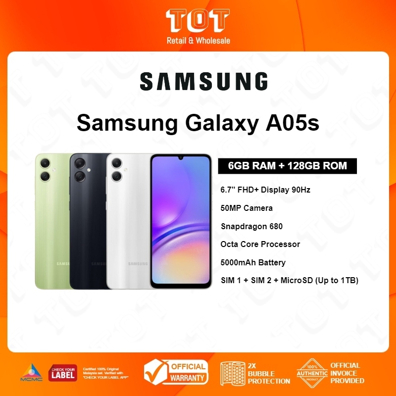 SAMSUNG Galaxy A05S (6+6GB) RAM + 128GB ROM) Snapdragon 680 4G l 5 ...