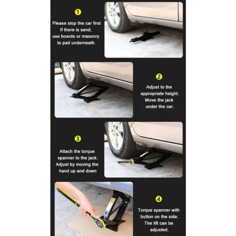Wrench Car-Mounted Hand-Operated Jacks Power-Saving Ratchets Labor ...