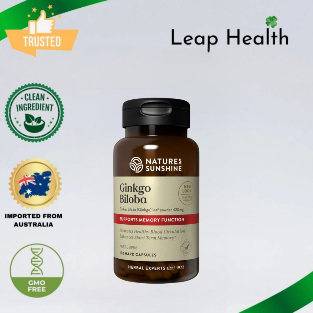 Nature's Sunshine Ginkgo Biloba 420mg Enhance Memory & Blood Circulation Support Shopee Malaysia