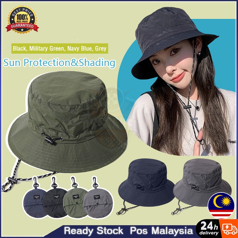 Sun Bucket Hat for Men/Women Quick Dry Waterproof Packable Rain Hat Brimmed  Boonie for Hiking Outdoor with Strings