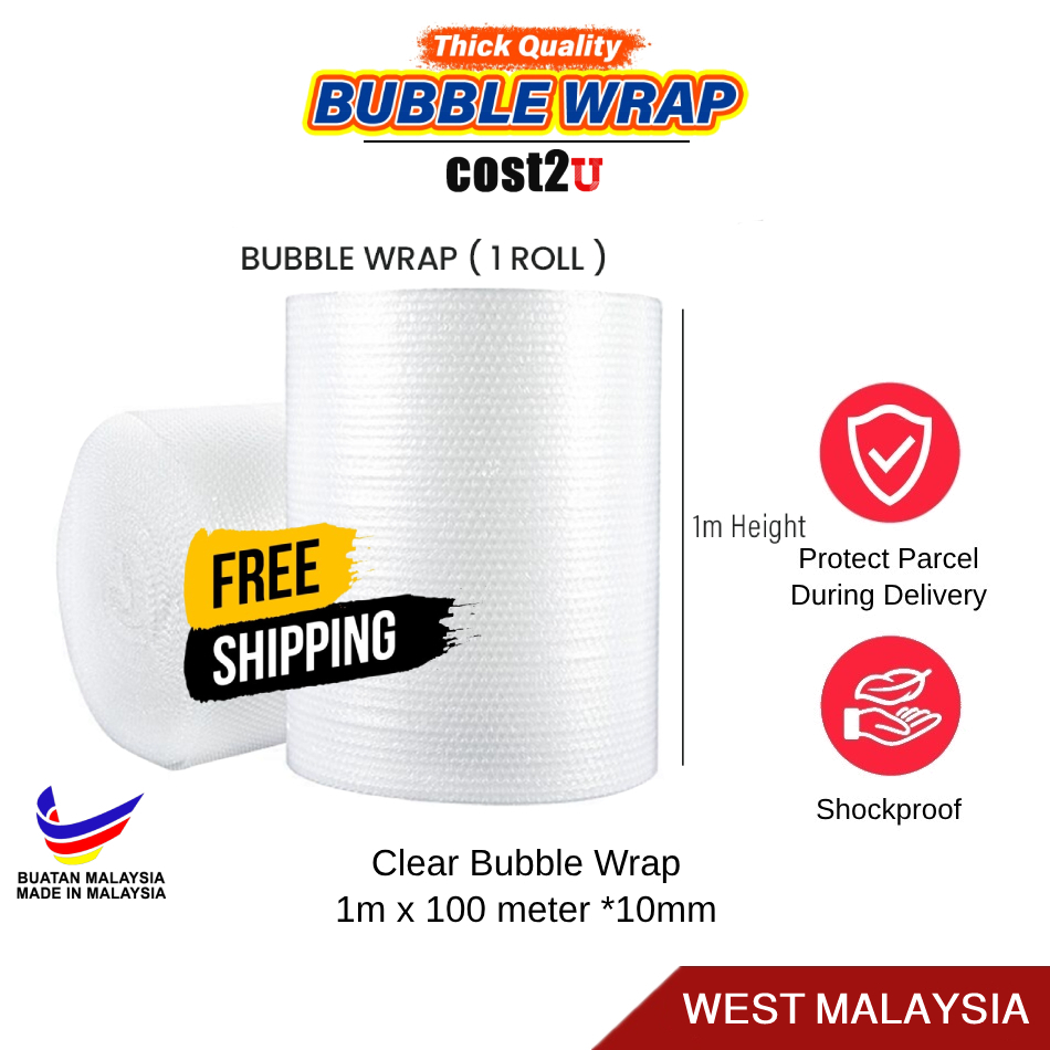 [CHEAPEST] Bubble Rolls 1m x 100m *10mm Single Layer Bubble Wrap