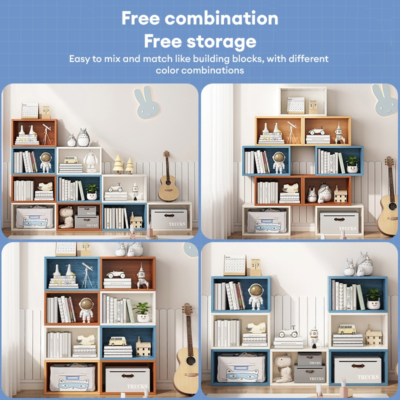 Book Cabinet Multipurpose Bookshelf Cabinet Organiser Storage Wooden ...