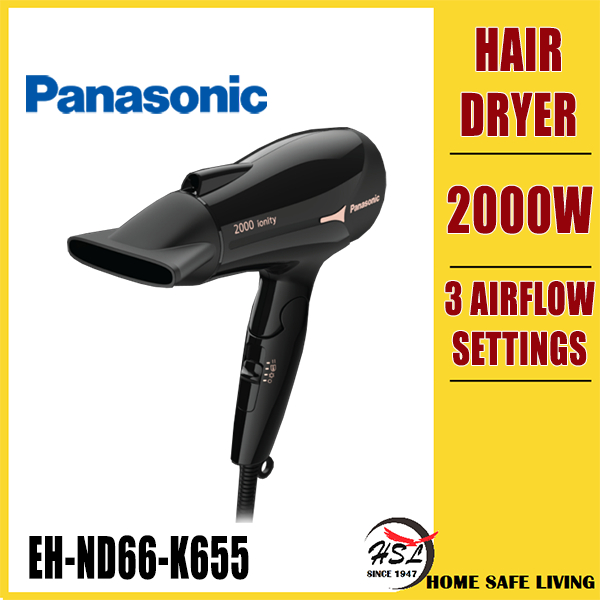 Panasonic 2000W ionity Hair Dryer EH-NE66 / EH-NE66-K655 | Shopee