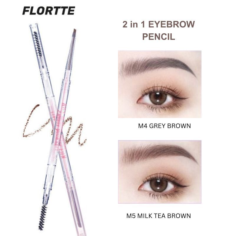 Flortte Beauty Mood Ingtitute 2 in 1 Eyebrow Pencil | Shopee Malaysia