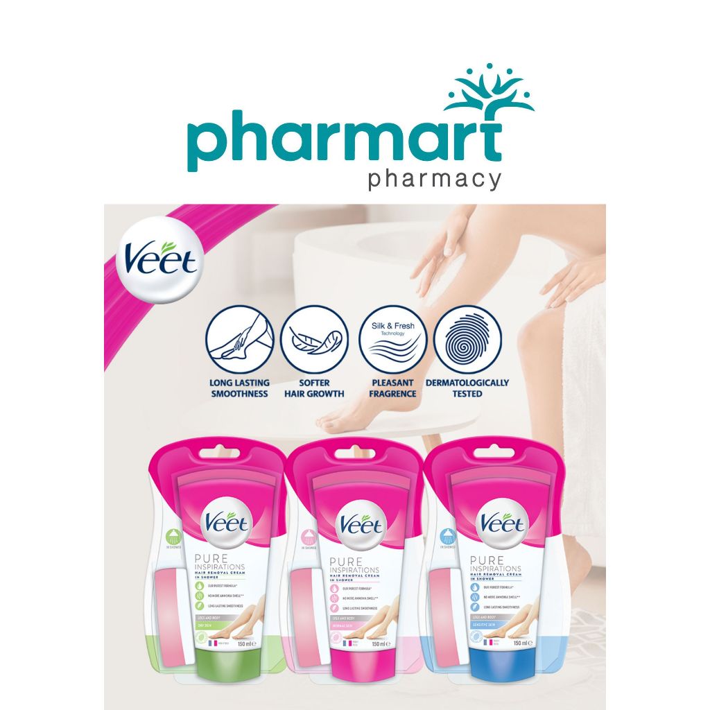 Veet In Shower Hair Removal Cream Normal Skin 150ml (SENSITIVE SKIN