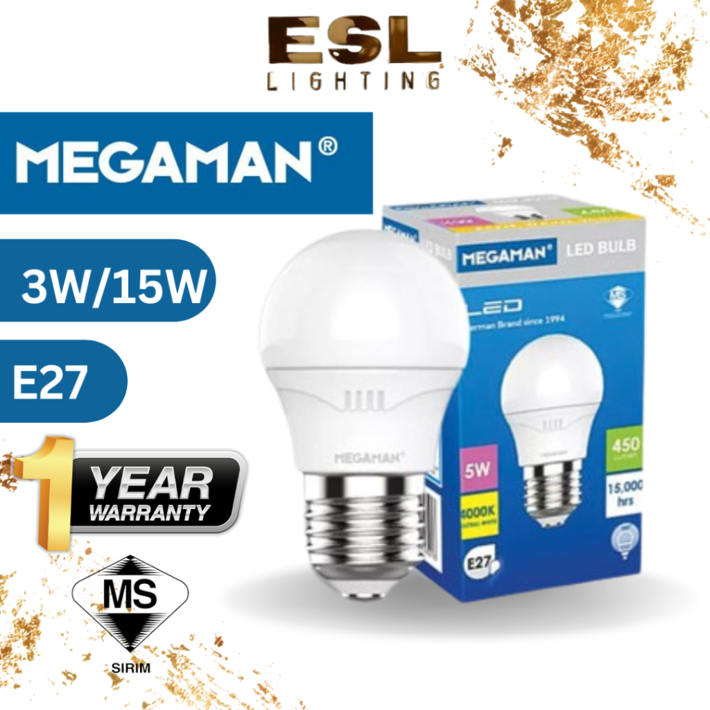 ESL LIGHTING MEGAMAN LED Bulb Light 3W 5W 7W 10W 12W 15W Energy Saving ...