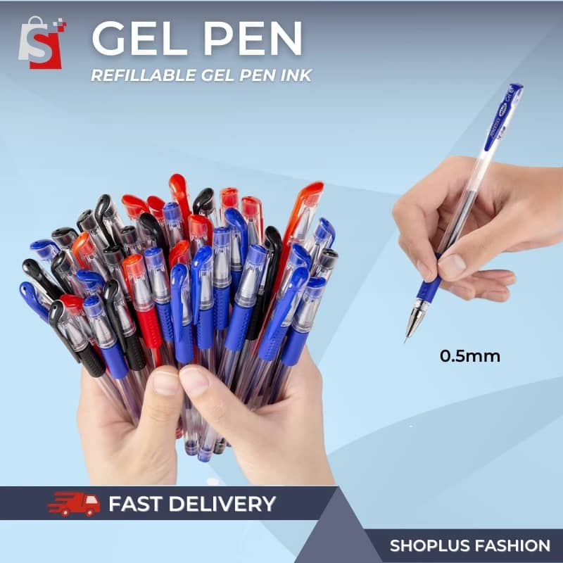SHOPLUS】Gel Pen Ballpoint pen Black Blue Red Gel Pen 0.5mm HL3001