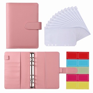 Source Custom A6 PU Leather Hardcover Checkered 6 Ring Budget Binder with  Cash Envelopes Budgeting Planner Wallet Binders on m.