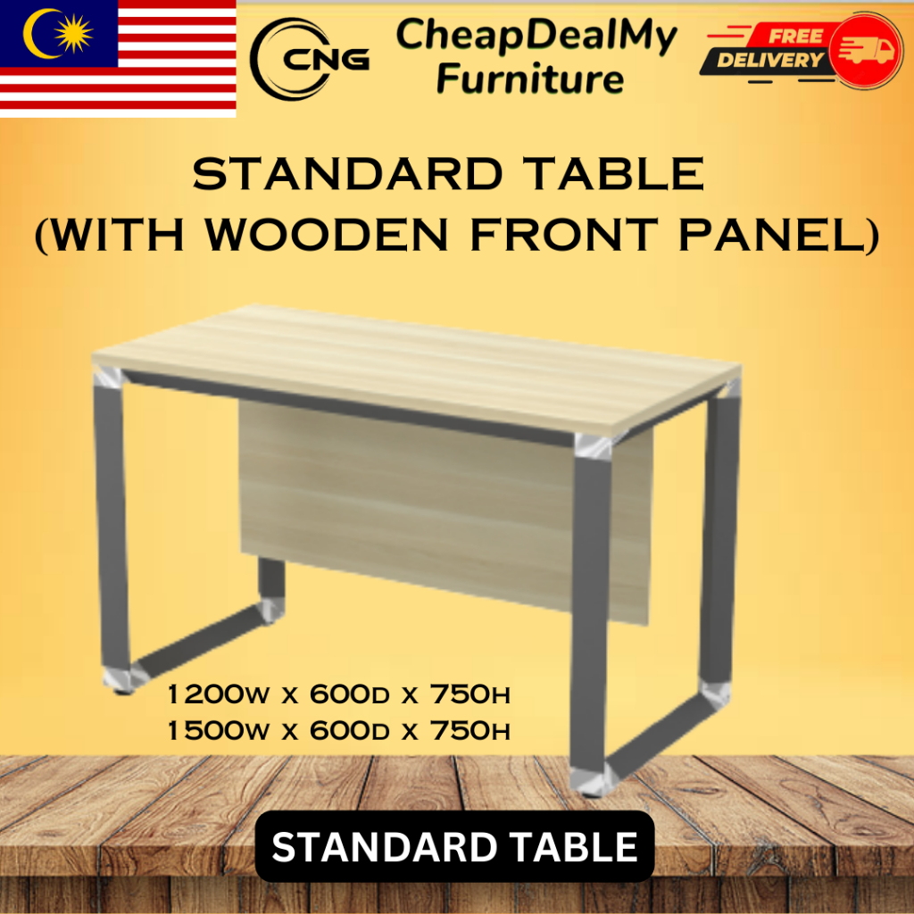 CheapDeal Executive Table With Wooden Front Panel Width Of 1800mm