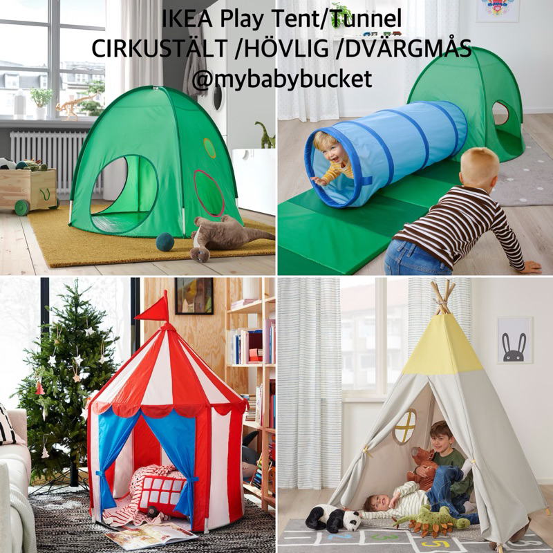 NEW IKEA.my Children s Plat Tent Tunnel Part 1 CIRKUSTALT HOVLIG DVARGMAS Shopee Malaysia