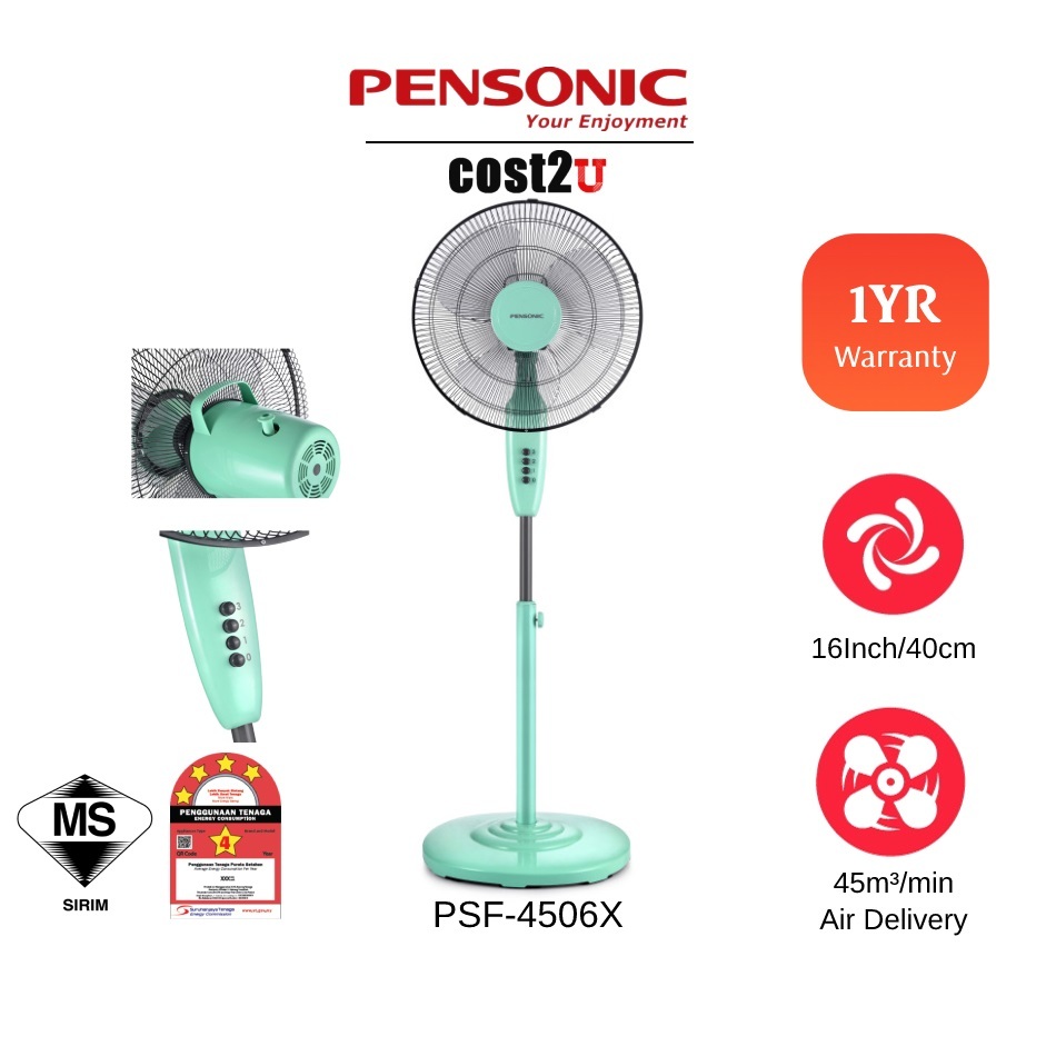 Pensonic Cm Strong Wind Stand Fan Psf Gy Psf