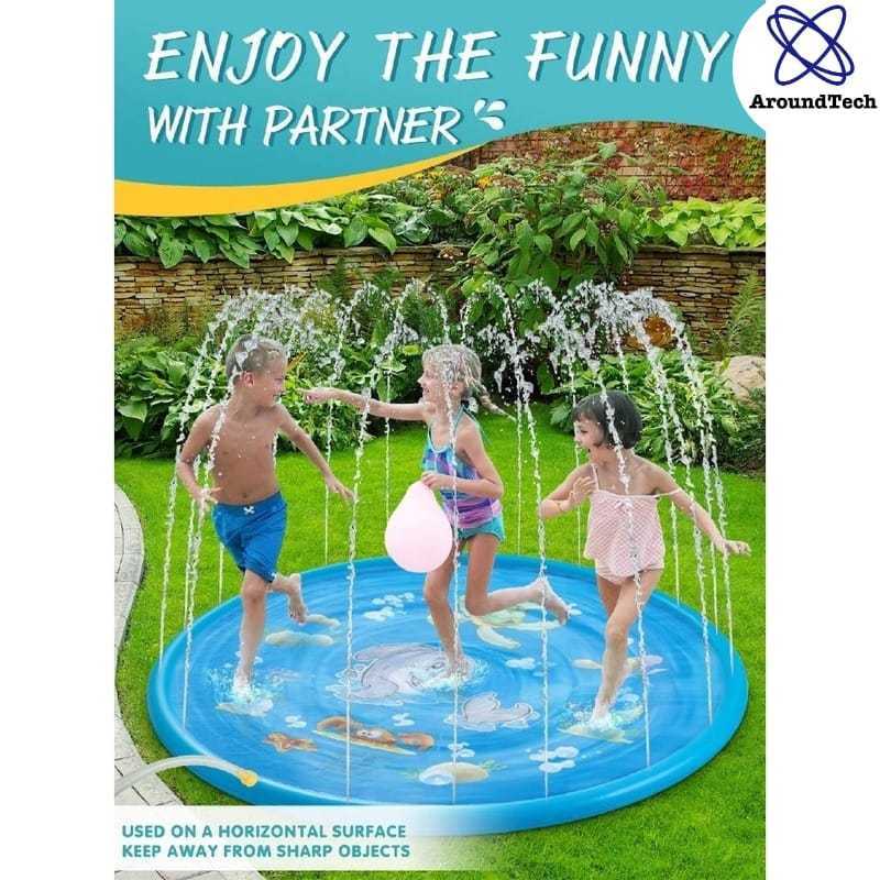 Spider-Man 36" Water Spray Mat - Official Marvel Licensed Backyard Splash Pad For Kids
