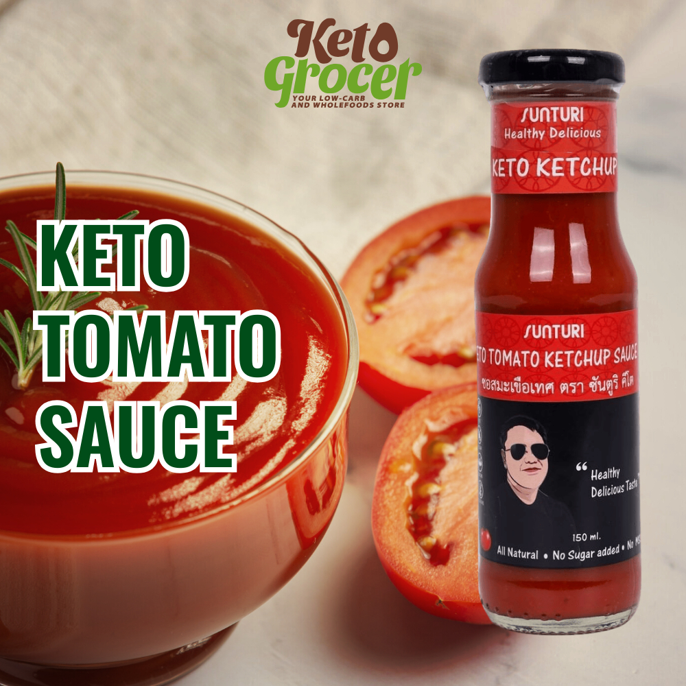 Keto Tomato Sauce 150ml No Sugar Ketchup Sos Tomato with Stevia