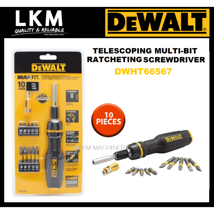 Dewalt DWHT66567 MAX FIT Telescoping Multi bit Ratcheting Screwdriver Shopee Malaysia