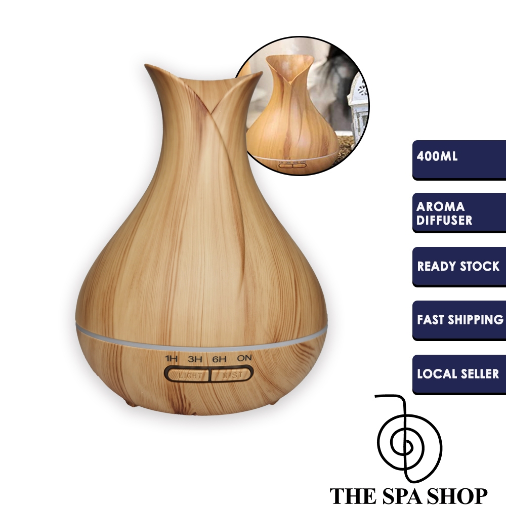 Vase Aroma Diffuser For Aromatherapy Dark Wood Light Wood 3Pin Plug