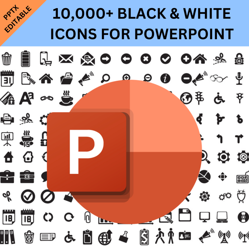 PPTX | 10,000+ Black & White Icons | Microsoft Powerpoint ...