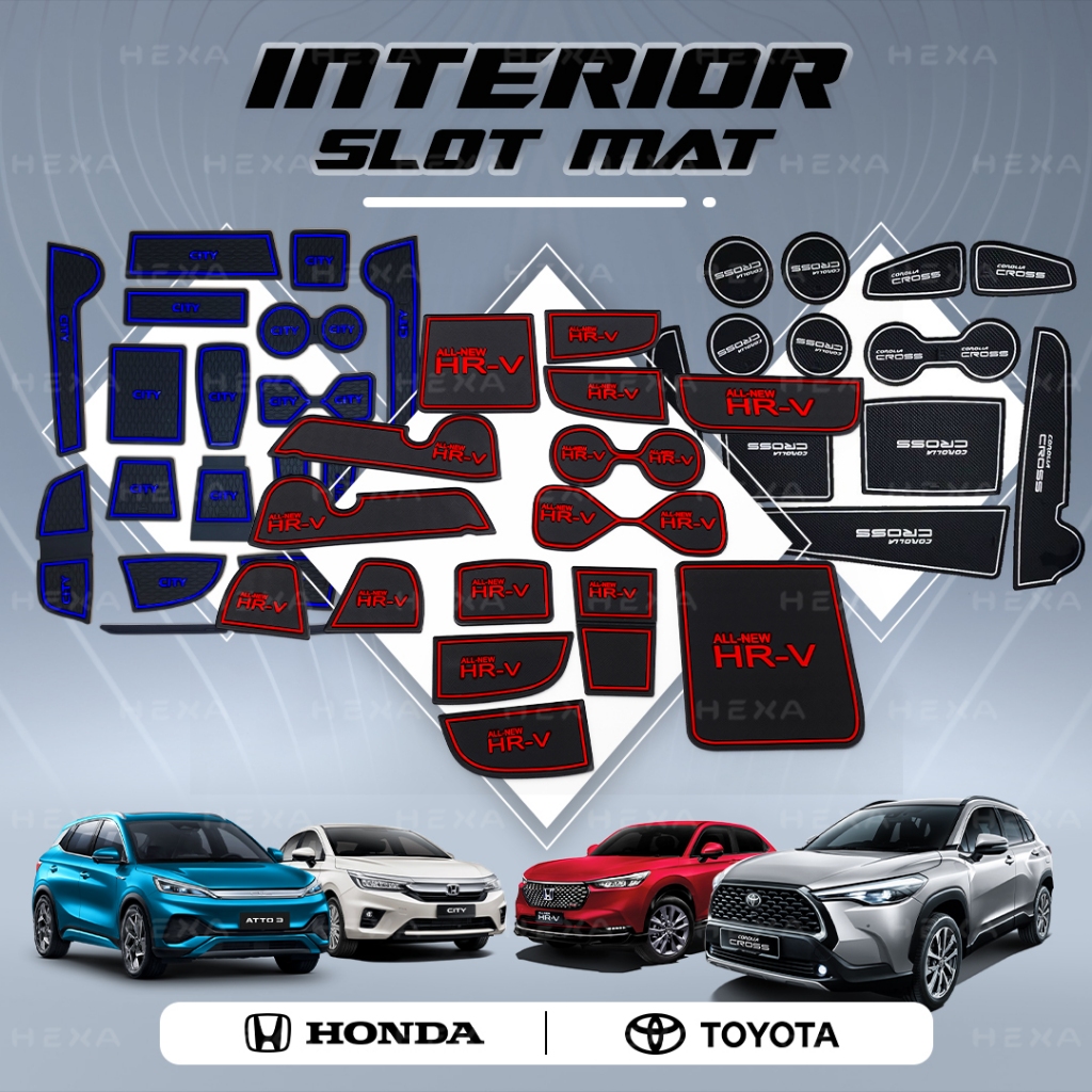 [𝐈𝐍𝐓𝐄𝐑𝐈𝐎𝐑 𝐒𝐋𝐎𝐓 𝐌𝐀𝐓] HONDA TOYOTA BYD Rubber NonSlip Mat Car
