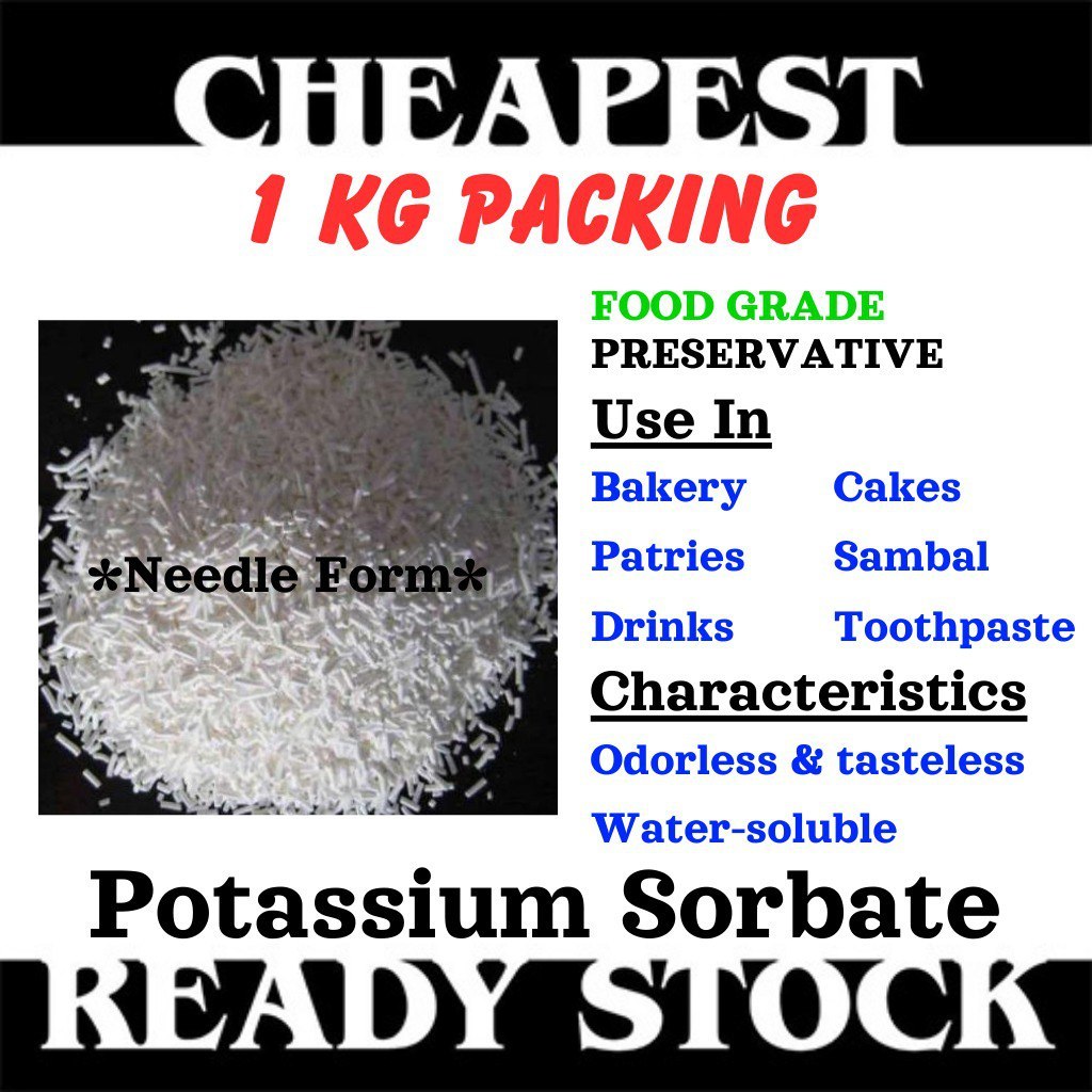 1KG Potassium Sorbate/ Food Grade Preservative Bakery Pastries Drinks
