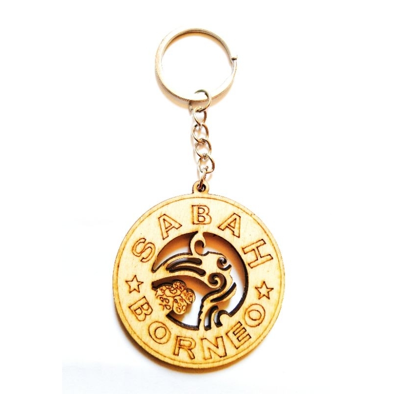 Keychain Sabah Special Craft/Creative Wood Craft ( 1 pcs ) | Shopee ...