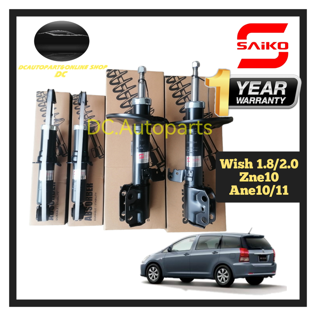 SAIKO ABSORBER TOYOTA WISH 1.8 2.0 ZNE10 ANE10 ANE11 2003-2007 FRONT ...