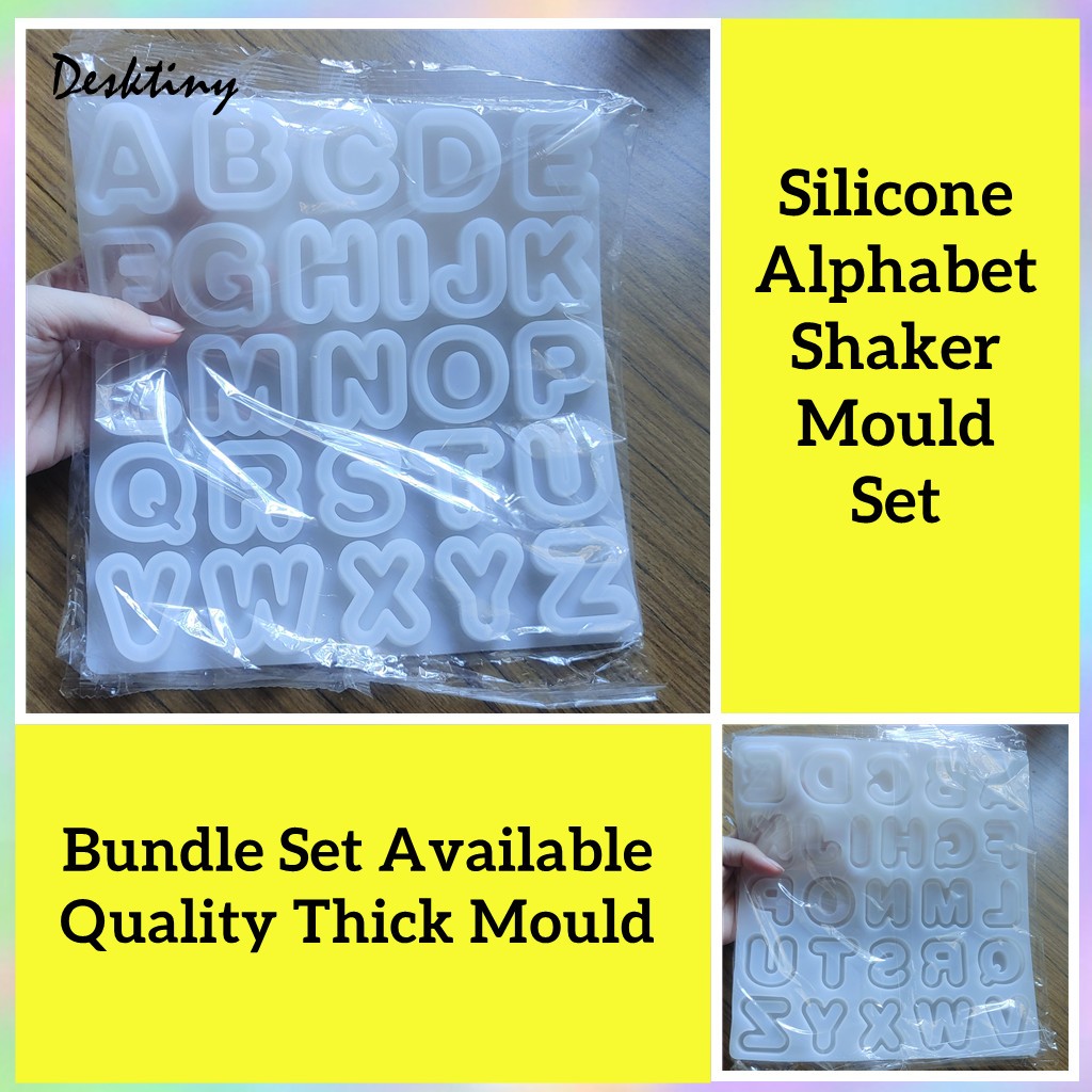 【Includes Shaker Film】Quality Silicone Alphabet Shaker Mould Set by