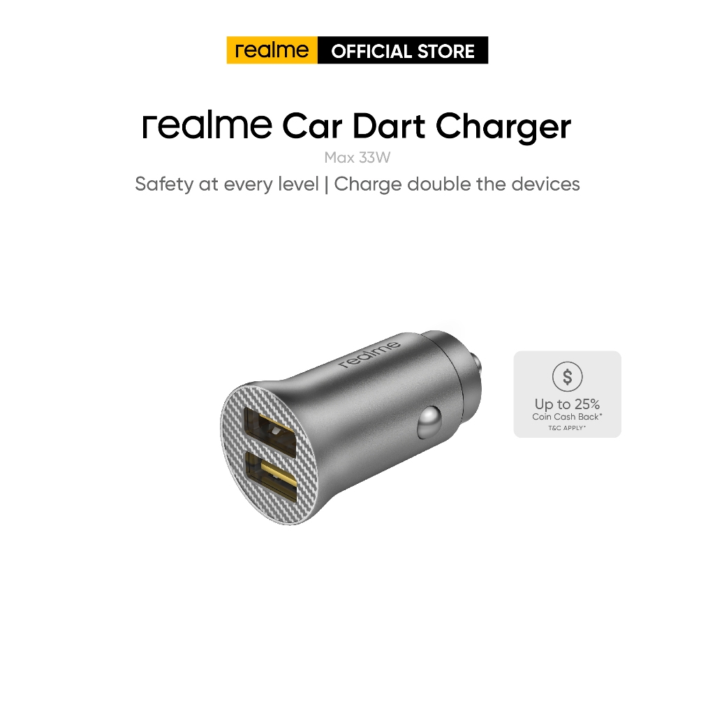 realme Car Dart Charger 33W Dart Charge Shopee Malaysia