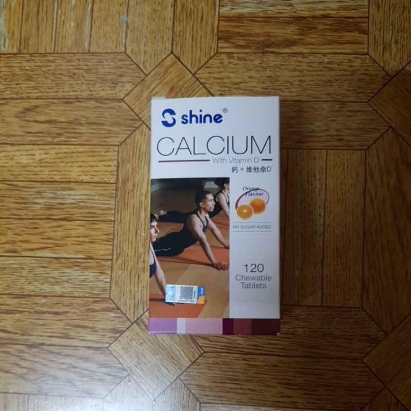 Shine Calcium With Vitamin D Chewable Tablets 120s (Orange Flavour