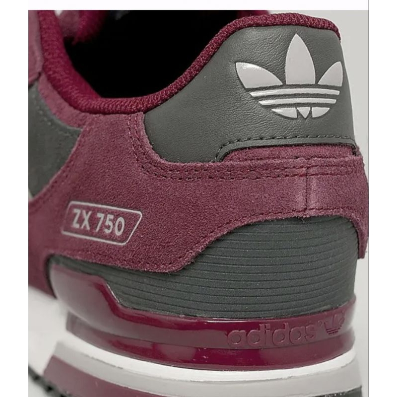 adidas Originals ZX 750 Burgundy 9.5ul Shopee Malaysia