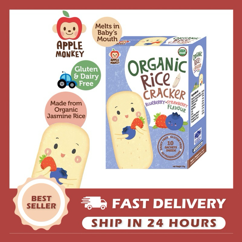 APPLE MONKEY: RICE CRACKER (7m+) | Shopee Malaysia