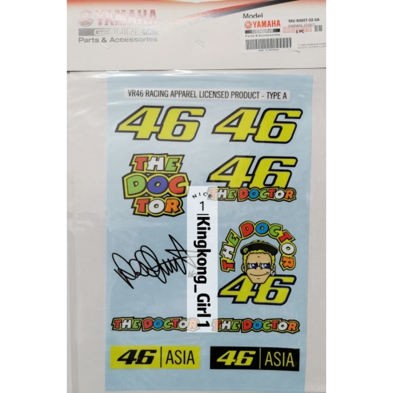 Sticker VR Racing Rossi Boss - Ready Stock | Shopee Malaysia