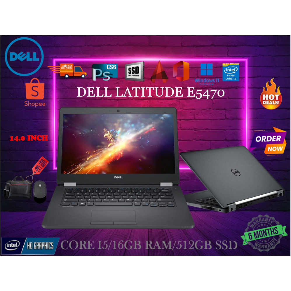 DELL Latitude E5270/E5470/E7270 CORE i5- (6TH GEN)/14