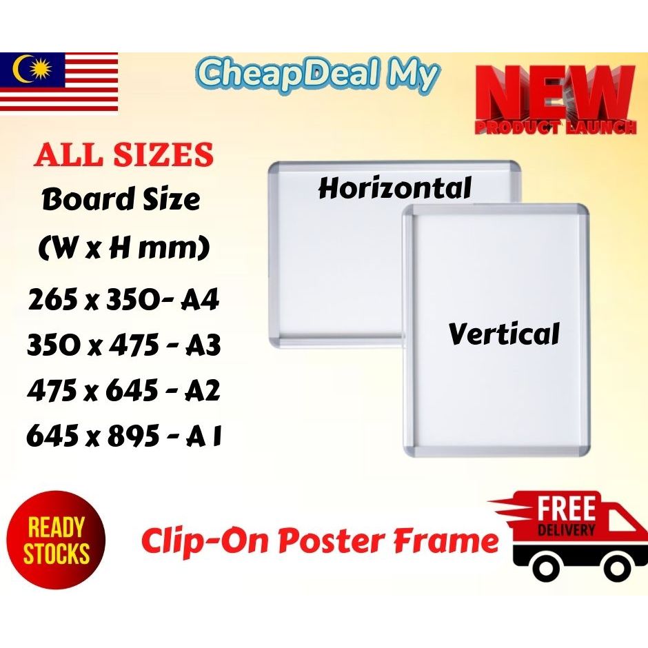 Cheap Deal clip on aluminium poster frame/menu frame/display frame