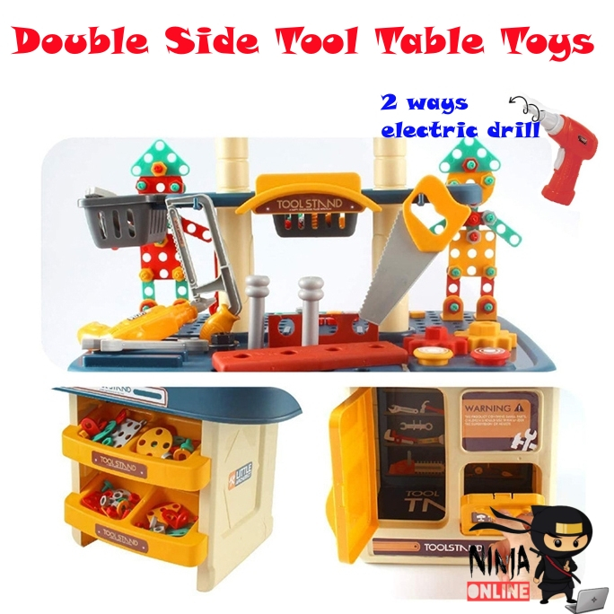 Ready Stock Children Electric Drill Toy Set table Screw Puzzle 3D STEM ...