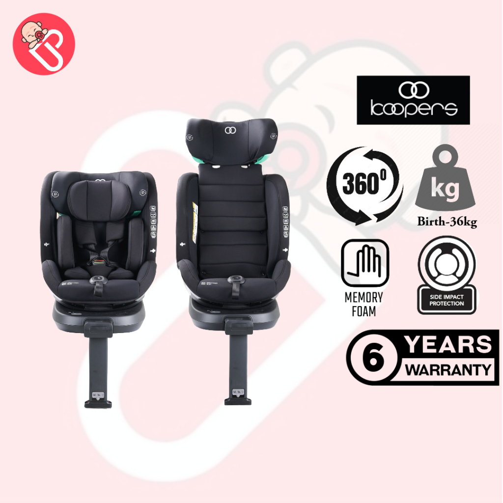 Koopers Armour 360 Car Seat ECE R129 | 40cm-150cm (12 years Old ...