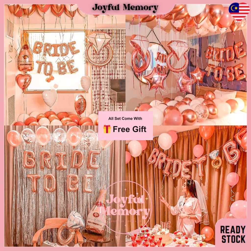 Joyful Memory Wedding Proposal Perkahwinan Bride To Be Balloon Full Set