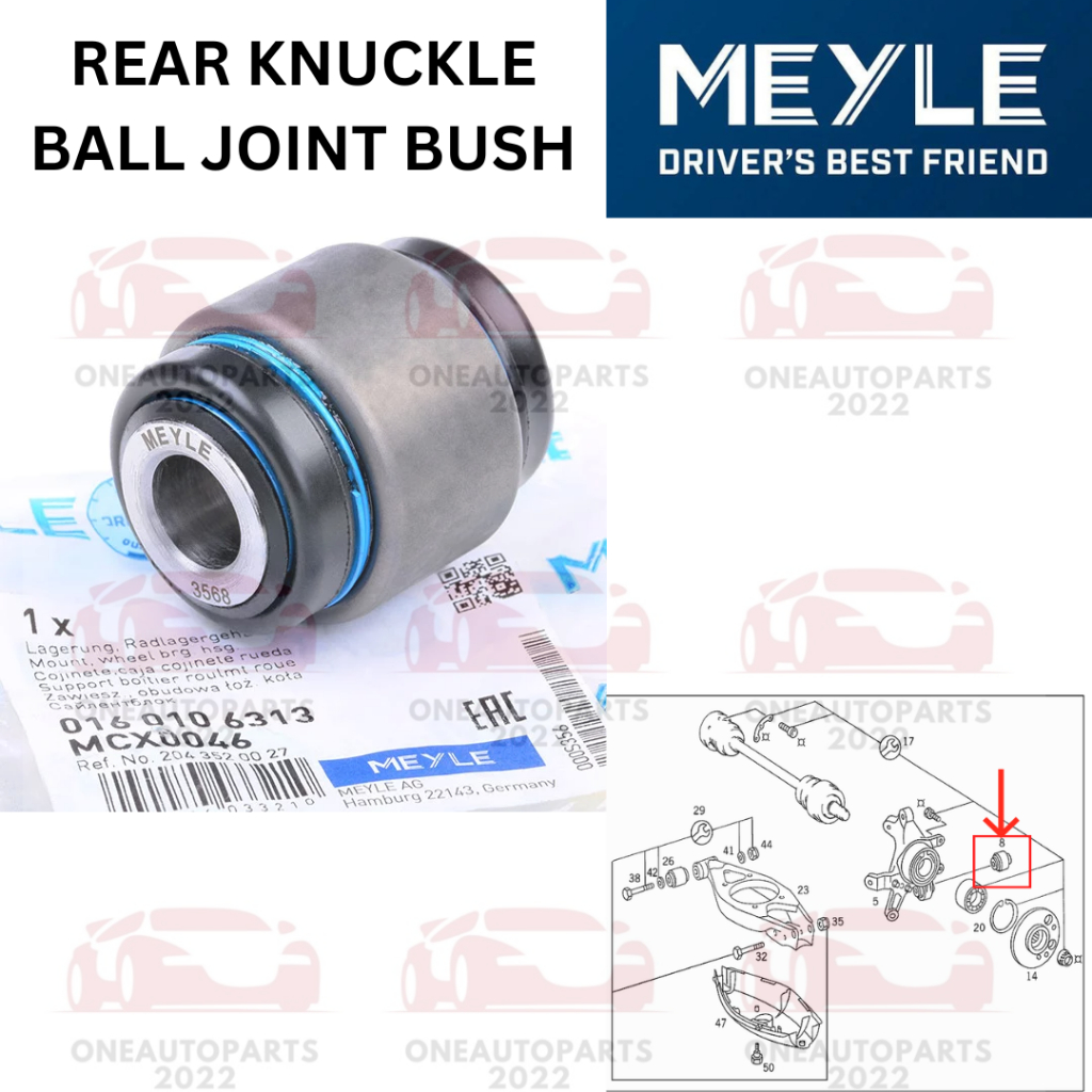 (2pc) MEYLE GERMANY REAR KNUCKLE BALL JOINT MERCEDES BENZ W124 W201