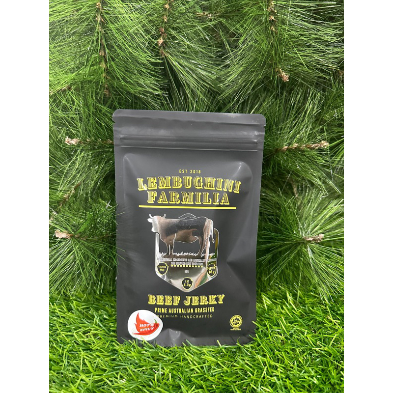 Halal Premium Australian Grass Fed Beef Jerky Hot & Spicy Flavour