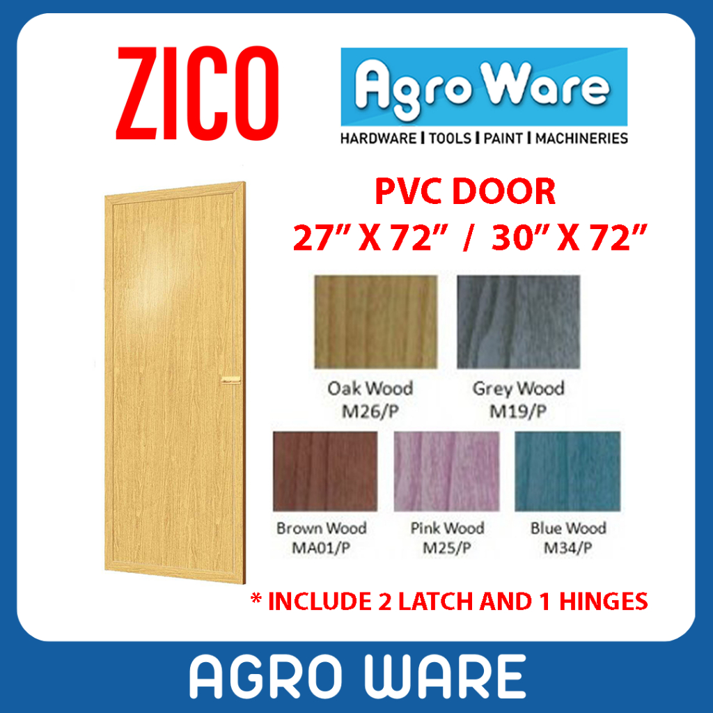 27 X 72 / 30 X 72 PVC Door / PVC Toilet Door / Plastik PVC Pintu Tandas